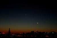Crescent Moon and Planet Triplet
