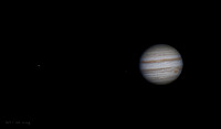 Jupiter, Io, and Ganymede from Halifax, Nova Scotia 2014-02-12
