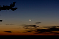 New Moon with earthshine