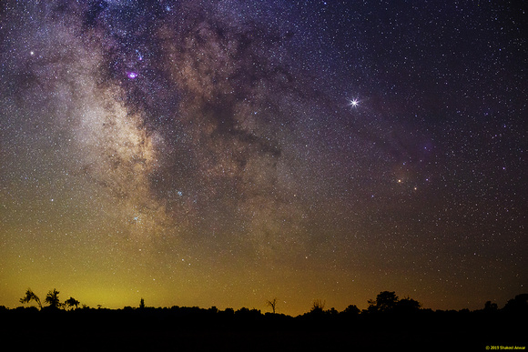 08 The Milky Way with Lagoon Nebula and planets