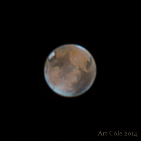 Mars from Hammonds Plains, Nova Scotia 2014-04-17