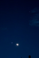 Venus, Mars, Jupiter and the moon