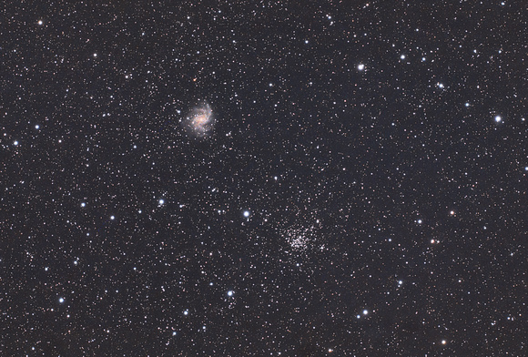 NGC 6939 and The Fireworks Galaxy (NGC 6946)