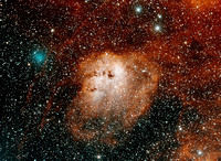 Comet Atlas C/2020 and The Tadpole Nebula