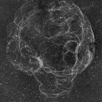 Emission Nebula and Supernova Remnant Sh2-240 aka Simeis147