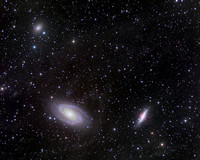 M81 - Bode's Galaxy, M82 and NGC3077