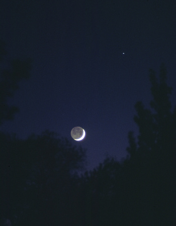 Venus & Moon with earthshine
